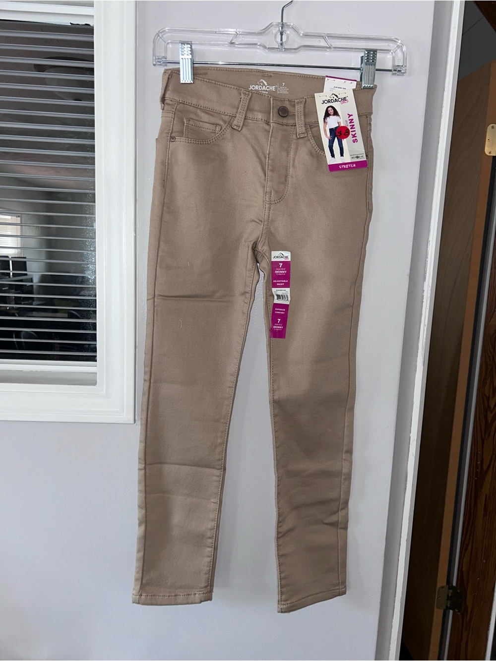 Jordache Girls Tan Stretch Skinny Jeans